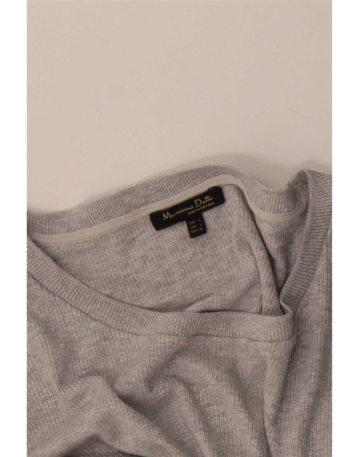 Massimo Dutti Γυναικείο τοπ 3/4 μανίκι UK 16 Large Grey