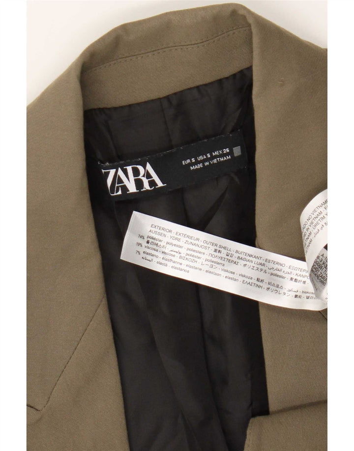 Zara Ανδρικό σακάκι με διπλό στήθος UK 36 Small Beige Polyester