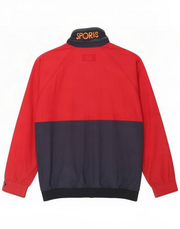 Bush Ανδρικό γραφικό αναστρέψιμο μπουφάν UK 38 Medium Navy Blue Colorblock