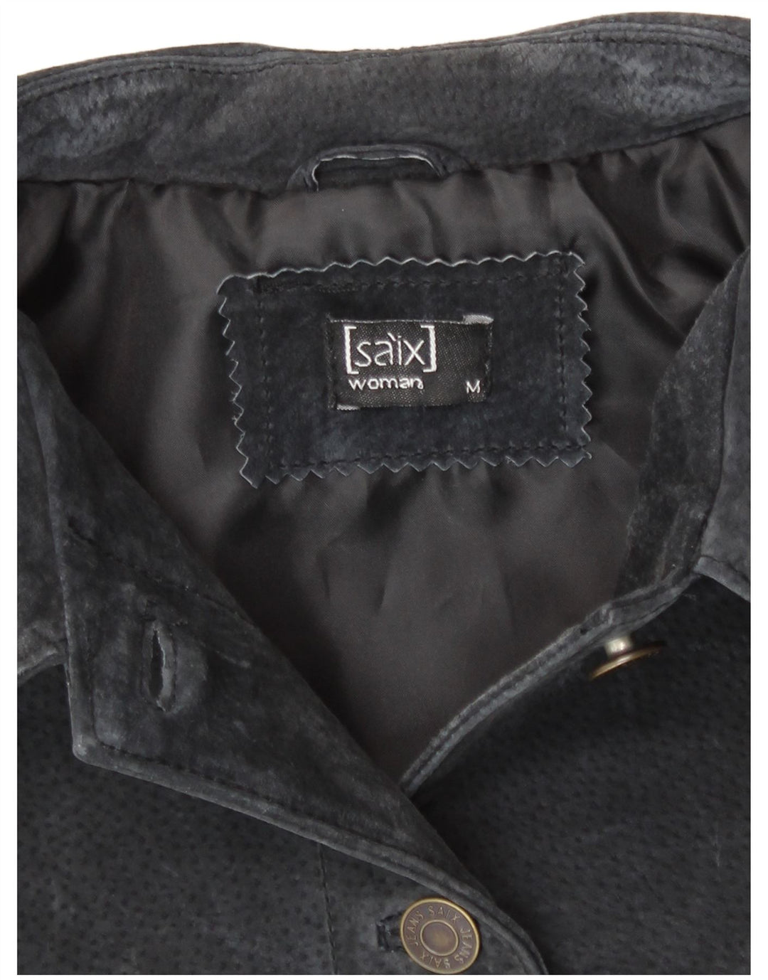 Vintage Γυναικείο Suede Jacket UK 14 Medium Grey Leather