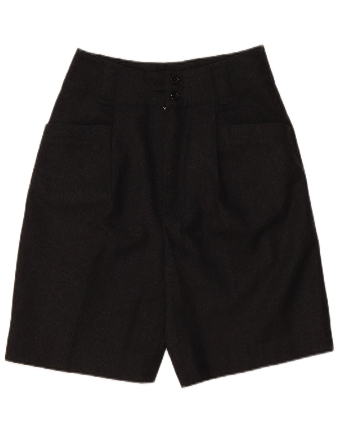 VINTAGE Γυναικείο Ψηλόμεσο Σορτς EU 36 Small W28 Γκρι νέο μαλλί