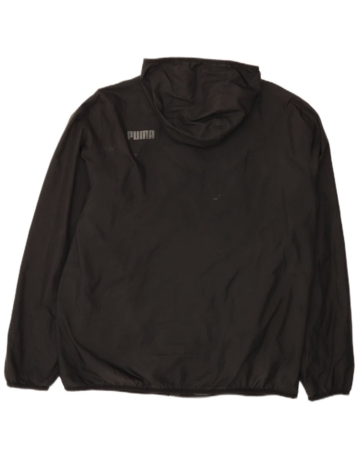Puma Ανδρικό μπουφάν βροχής με κουκούλα UK 18 XL μαύρο πολυεστέρα