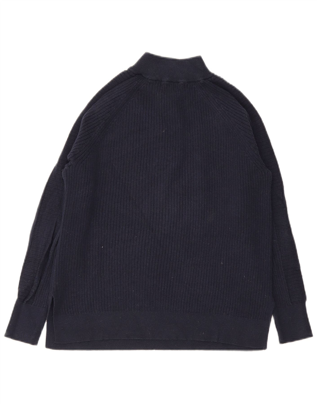 Marks & Spencer Γυναικείο πουλόβερ με φερμουάρ UK 14 Medium Navy Blue