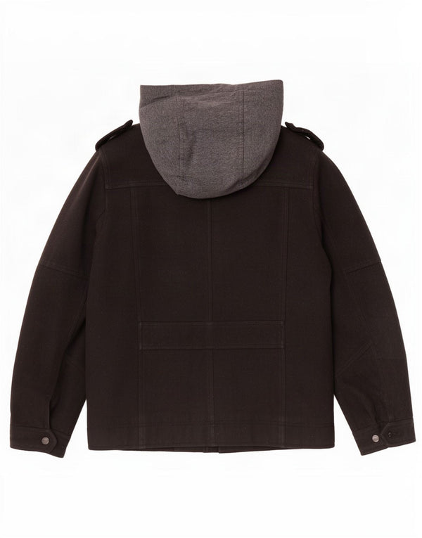 Ανδρικό στρατιωτικό μπουφάν Levi's Hooded UK 36 Small Black Colourblock Πολυεστέρας