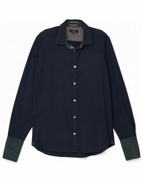 Ανδρικό επίσημο πουκάμισο Ted Baker 15,5 Medium Navy Blue Spotted