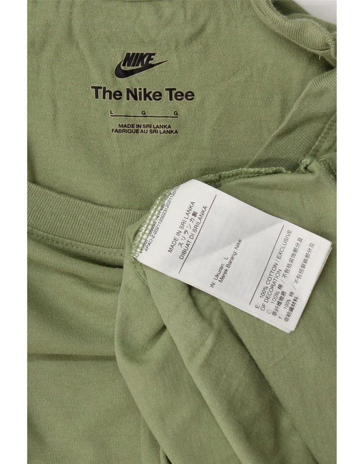 Ανδρικό T-Shirt Nike, μεγάλο πράσινο βαμβακερό