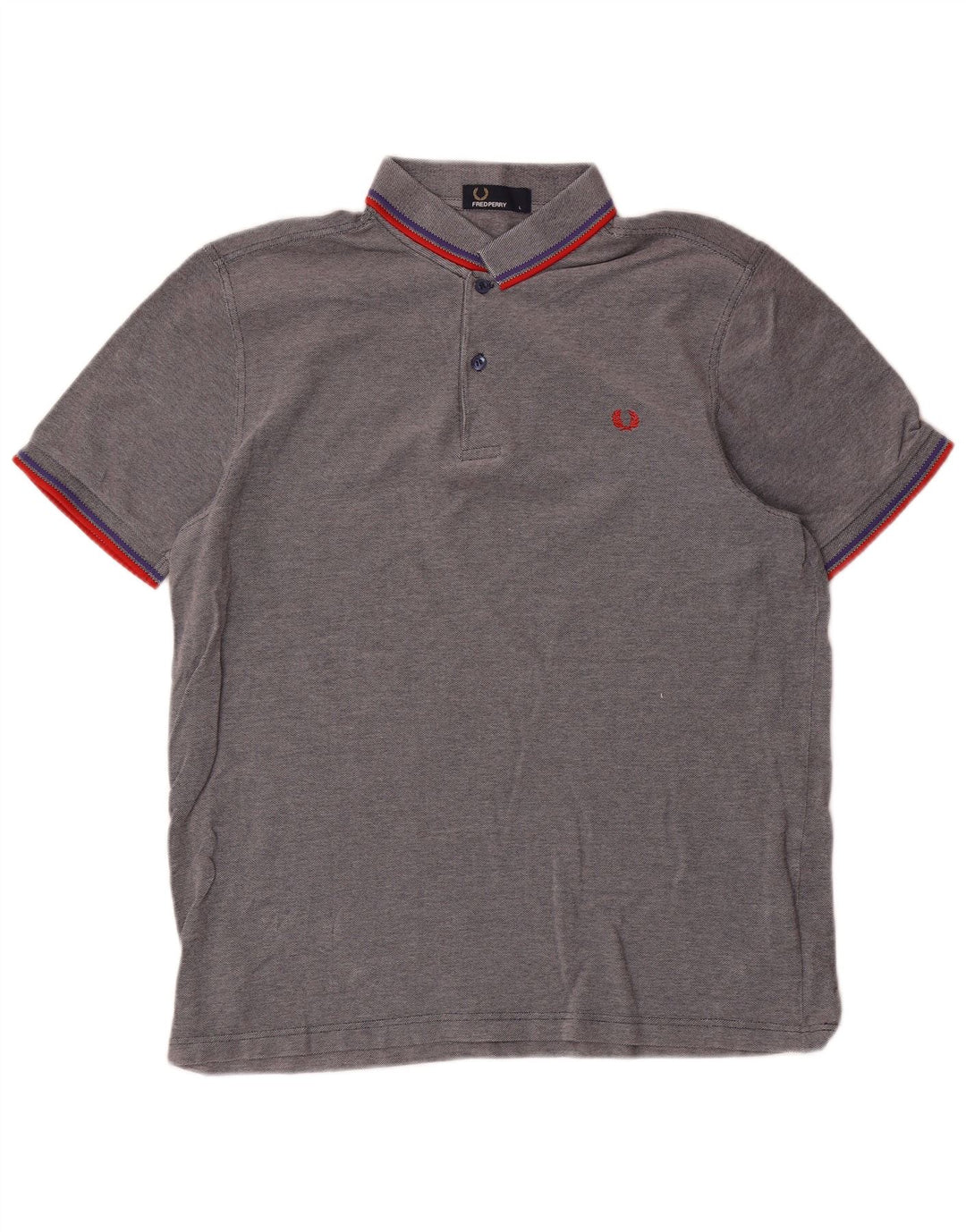 Fred Perry Ανδρικό πουκάμισο Polo μεγάλο γκρι βαμβακερό ριγέ