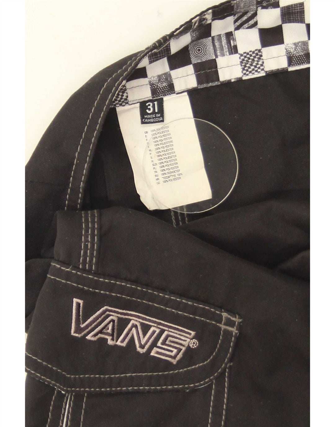 Ανδρικό σορτς κολύμβησης Vans μεσαίο μαύρο πολυεστέρα