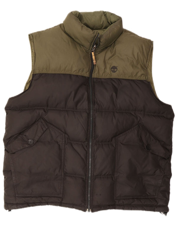 TIMBERLAND Ανδρικά αναστρέψιμη επένδυση Gilet UK 44 2XL Khaki Colorblock Nylon