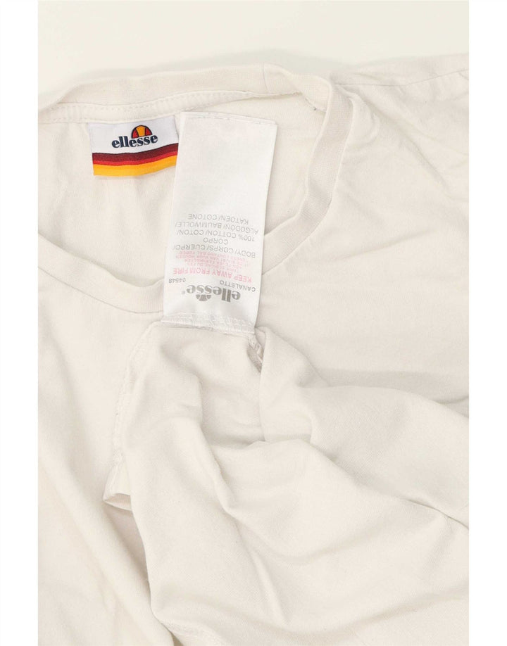 Ανδρικό T-Shirt Ellesse Top Small White Βαμβακερό