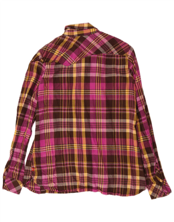 Dickies Γυναικείο Φανελένιο Πουκάμισο UK 16 Μεγάλο πολύχρωμο βαμβακερό καρό