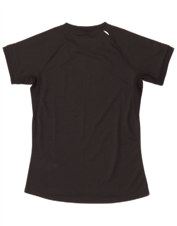 Asics Γυναικείο T-Shirt Top UK 12 Medium Black Polyester