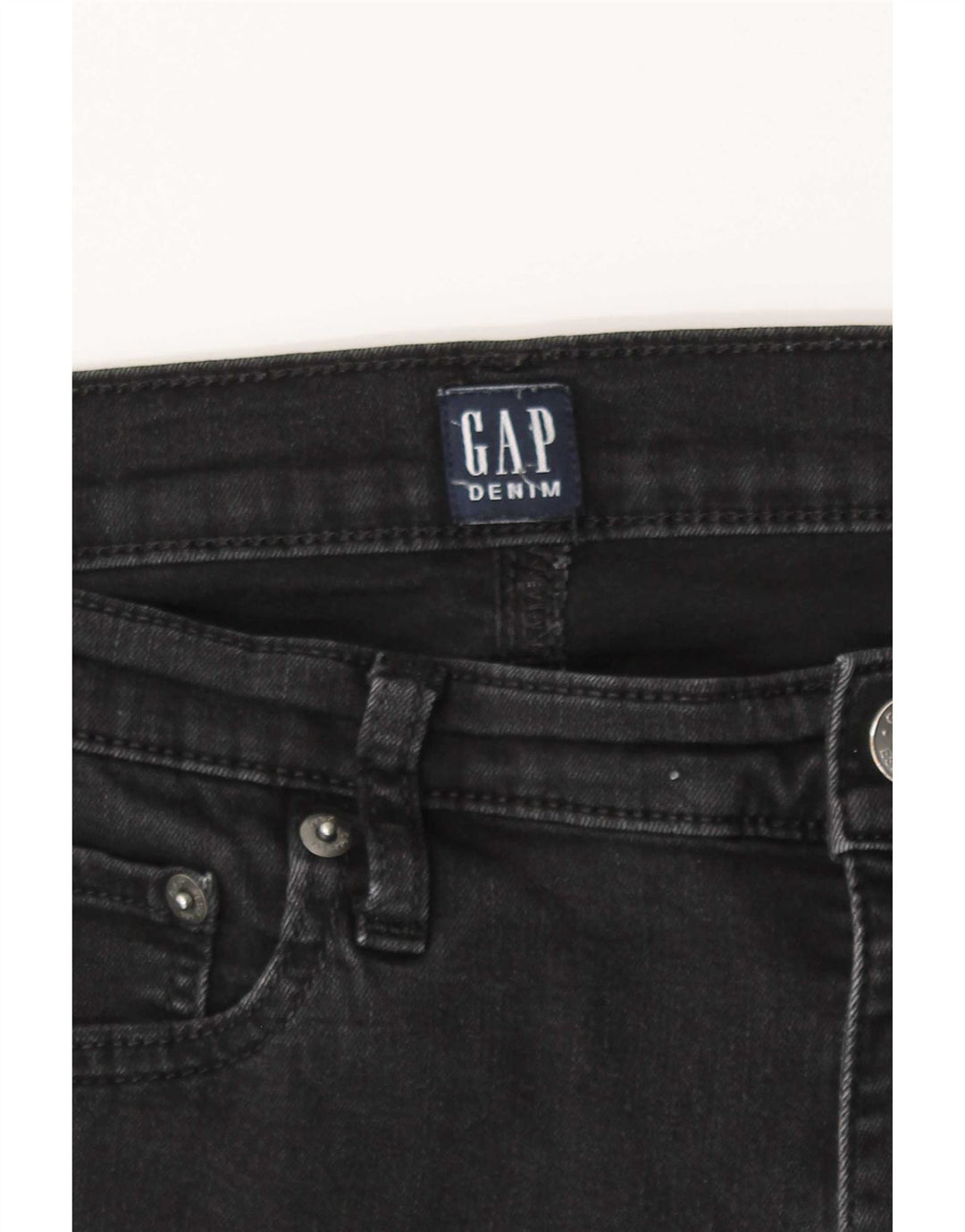 Gap Γυναικείο ίσιο τζιν W31 L30 μαύρο βαμβακερό