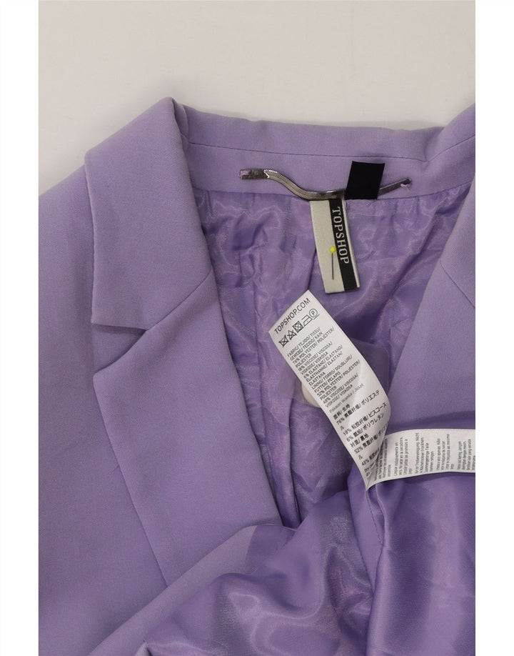 Topshop Γυναικείο Μπουφάν Blazer με διπλό στήθος UK 8 Small Purple Polyester