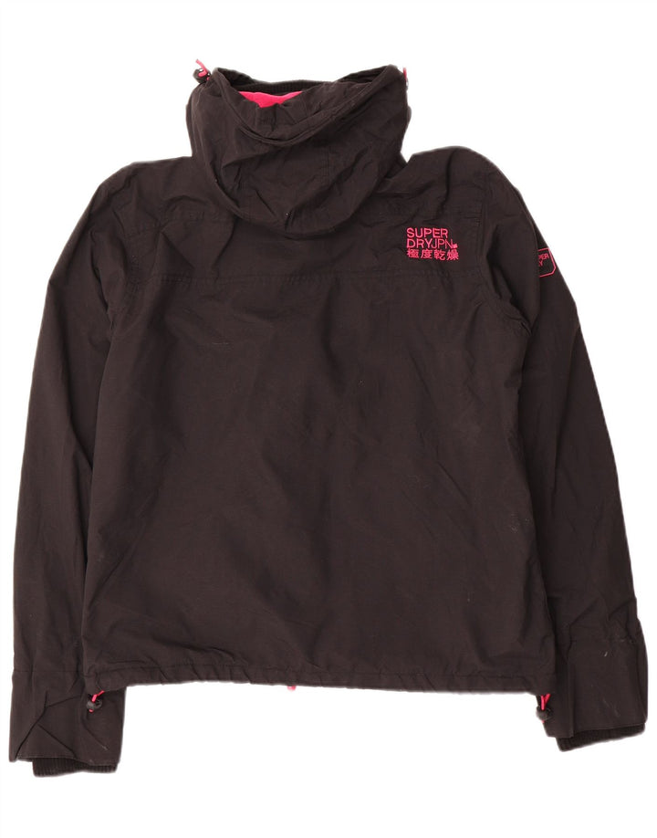 SUPERDRY Γυναικείο Windcheater με κουκούλα Windbreaker Jacket UK 14 Medium Black