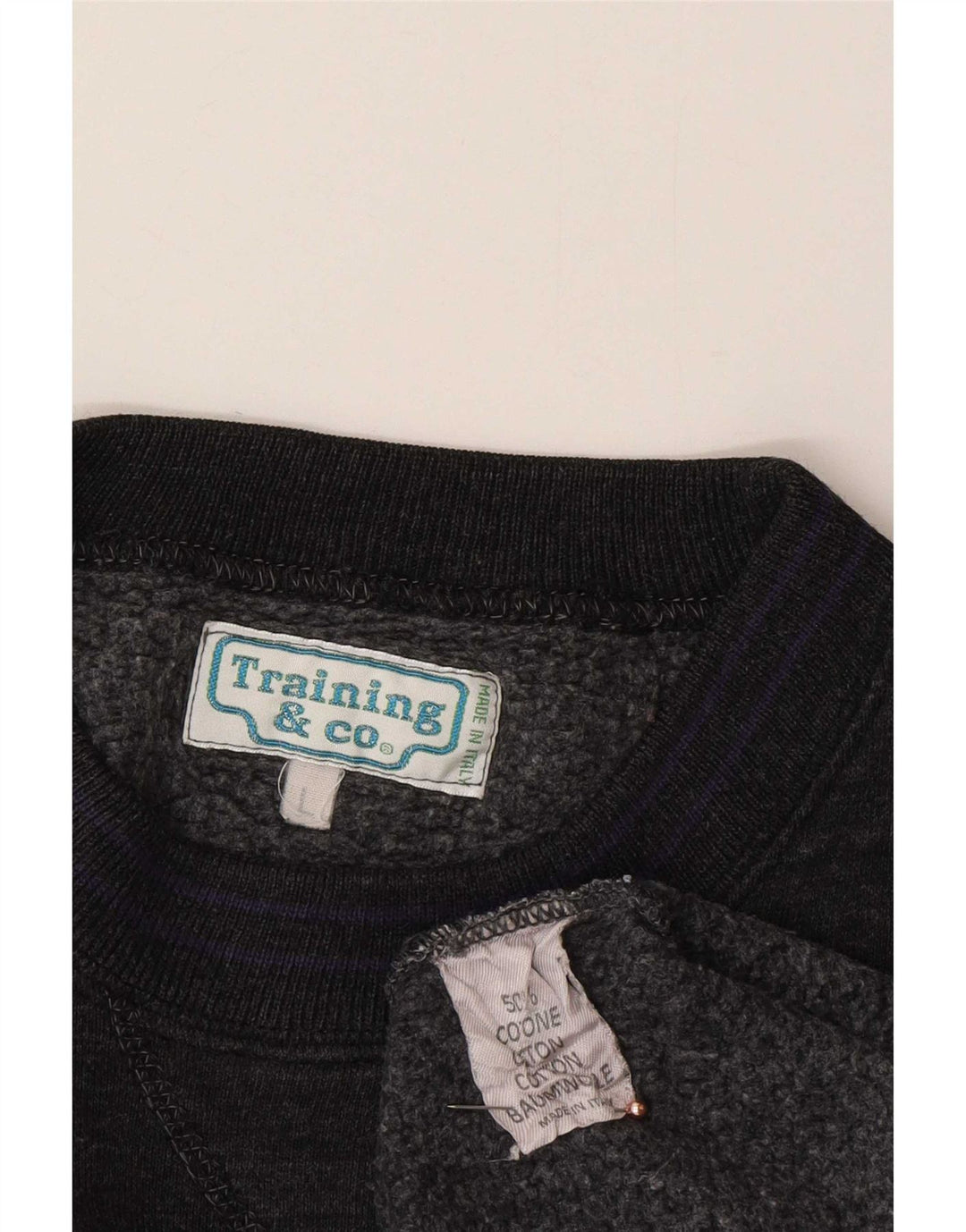 Vintage Ανδρικό Φούτερ Jumper Μεγάλο Γκρι Βαμβακερό