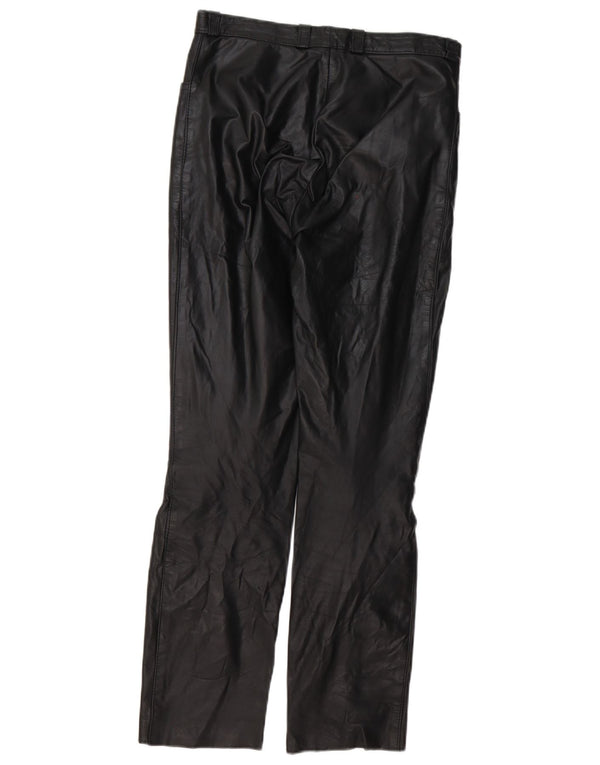 Vintage Γυναικείο Δερμάτινο Παντελόνι EU 38 Medium W28 L28 Μαύρο