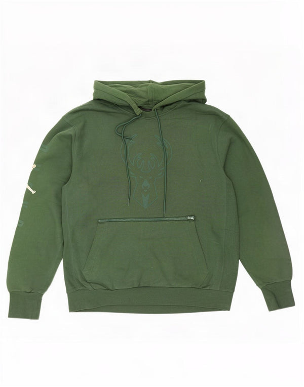 Jordan Mens Milwaukee Bucks Graphic Hoodie Jumper Μεσαίο πράσινο βαμβακερό