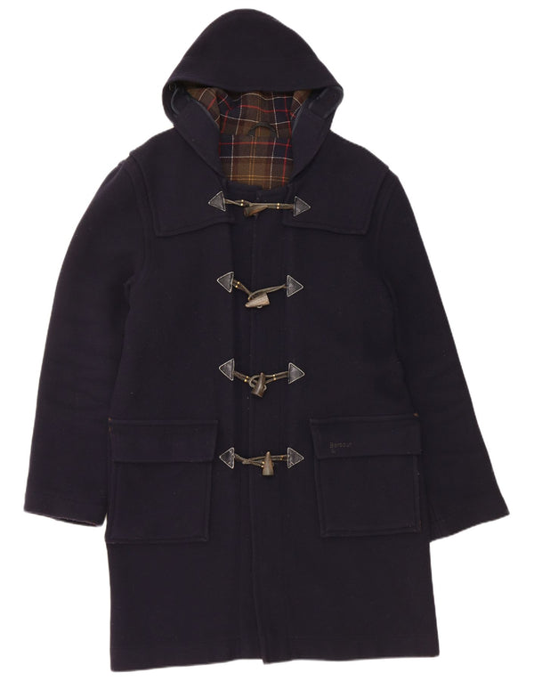 Barbour Ανδρικό παλτό Duffle με κουκούλα UK 36 Small Navy Blue Wool