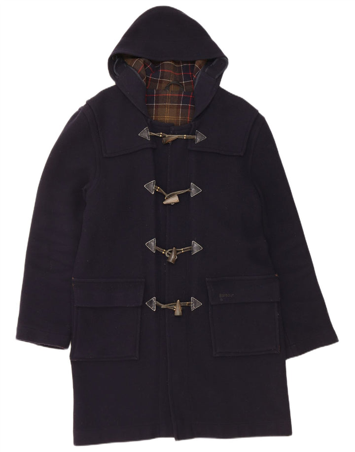 Barbour Ανδρικό παλτό Duffle με κουκούλα UK 36 Small Navy Blue Wool