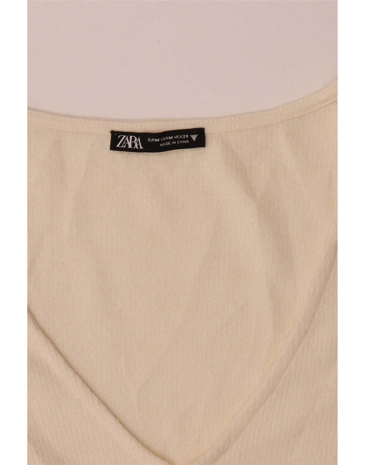 Zara Γυναικείο Bolero Jumper UK 12 Medium Off White