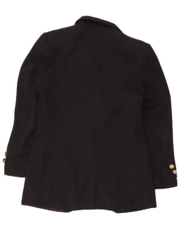 Bianca Γυναικείο Longline τζάκετ με 1 κουμπί EU 36 Small Black Polyester