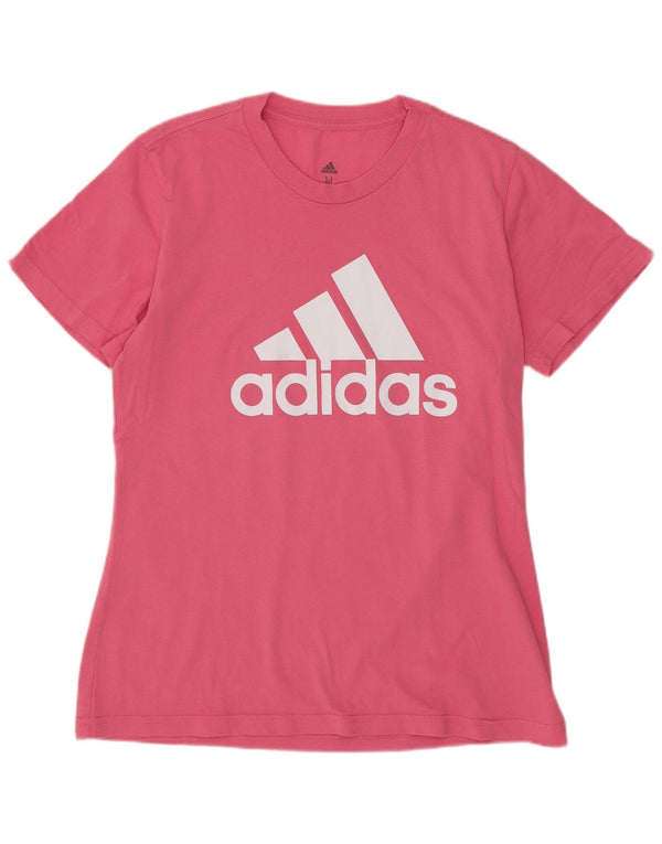Γυναικείο γραφικό T-Shirt Adidas Top UK 12/14 Medium Pink