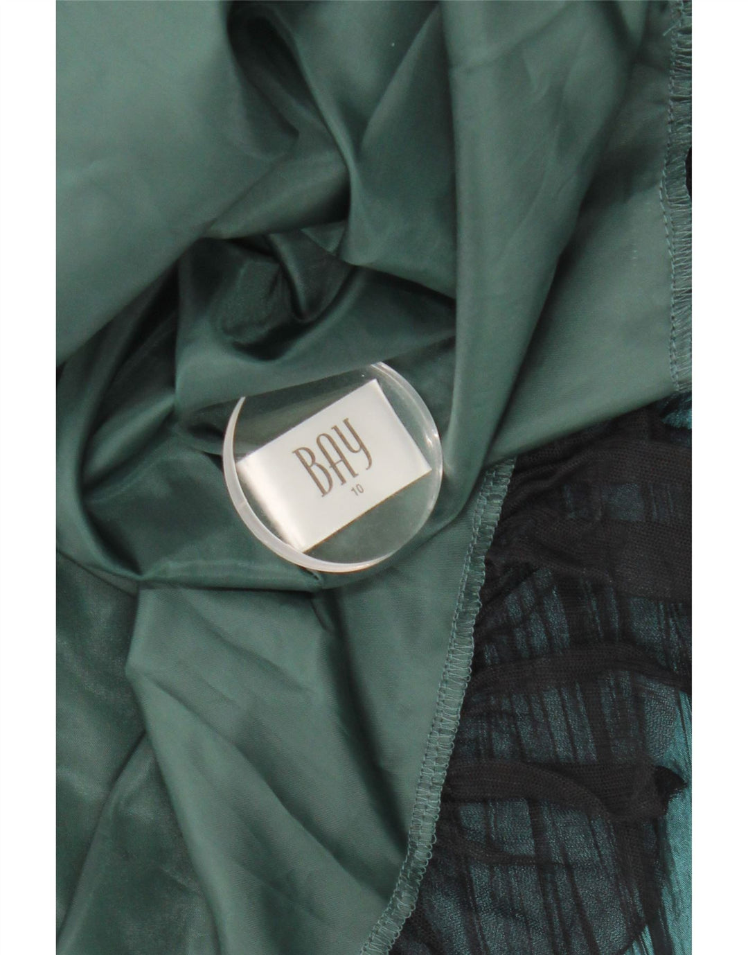 Bay Γυναικείο Στράπλες Φόρεμα UK 10 Small Green Nylon