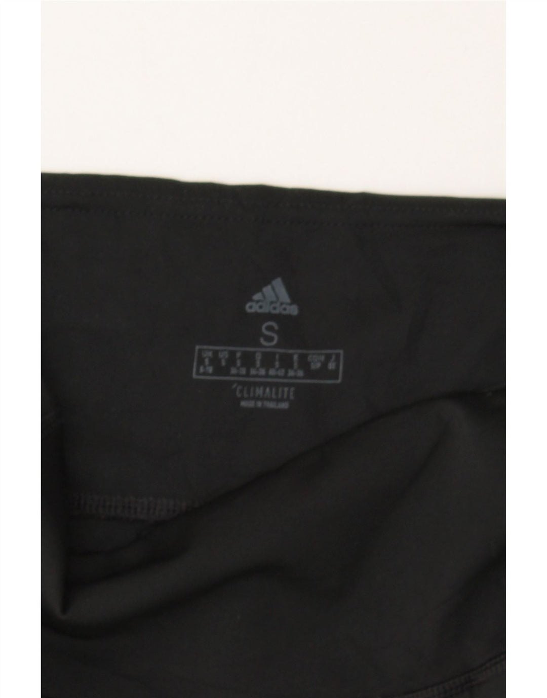 ADIDAS Womens Climalite Graphic Leggings UK 8/10 Small  Black Polyester Vintage Adidas and Second-Hand Adidas from Messina Hembry 