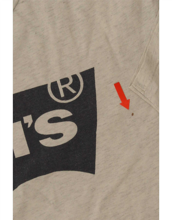 Ανδρικό γραφικό T-Shirt Levi's Top Large Grey Flecked