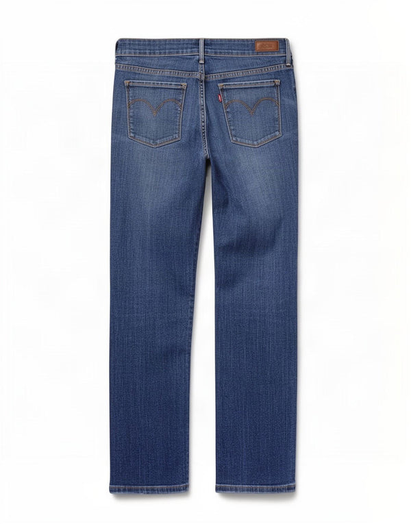 Γυναικείο τζιν Levi's Slight Curve Χαμηλής μέσης ίσιο W30 L30 Μπλε βαμβακερό