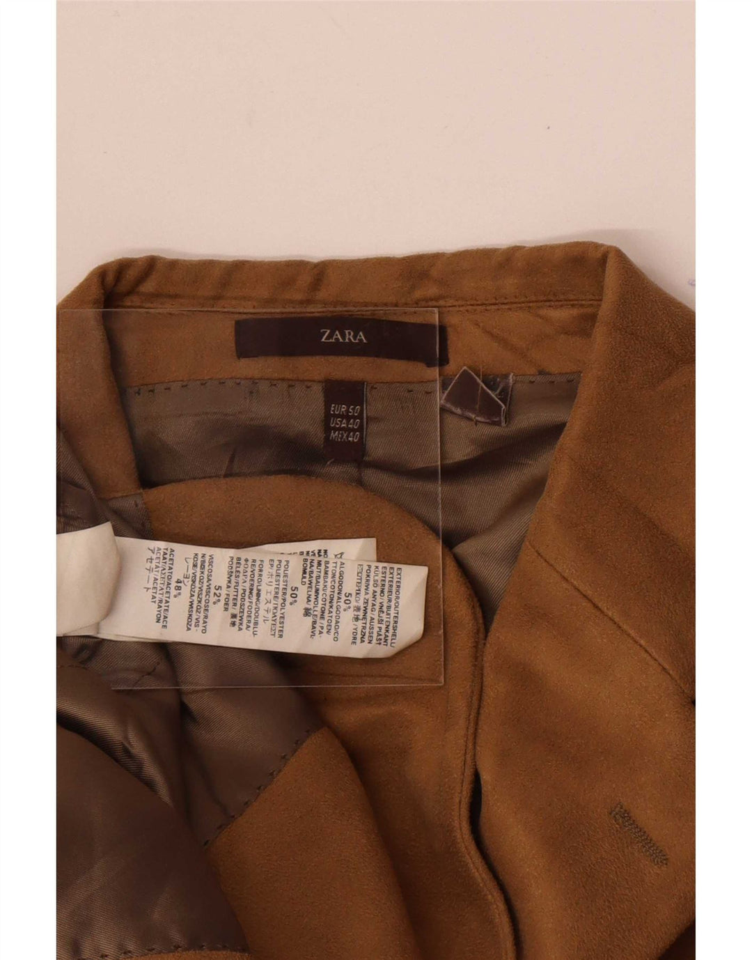 Zara Ανδρικό κοτλέ σακάκι μπλέιζερ με 3 κουμπιά EU 50 Medium Beige Colourblock