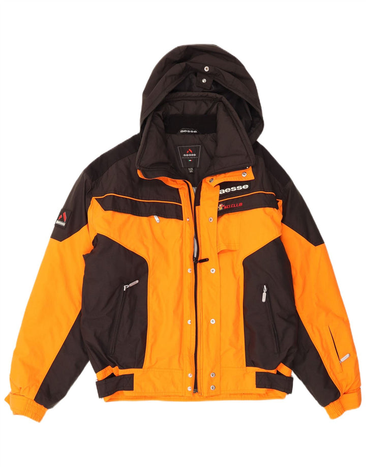 Aesse Ανδρικό μπουφάν σκι με κουκούλα IT 50 Large Orange Colourblock Polyamide