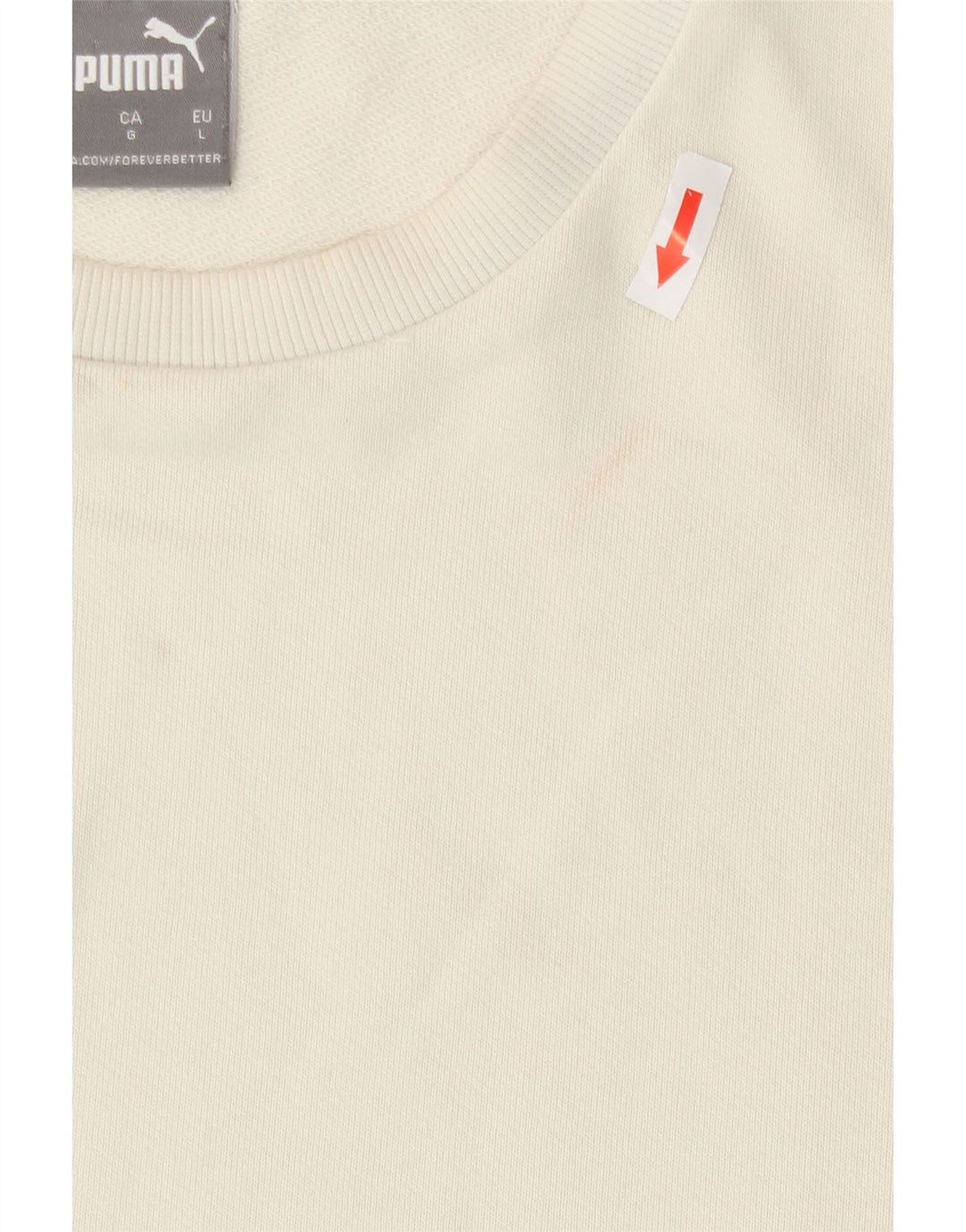 Ανδρικό γραφικό φούτερ Puma Jumper σε μεγάλο λευκό χρώμα, βαμβακερό