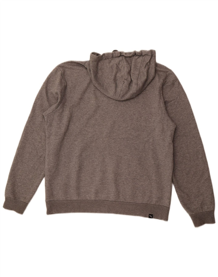 Ανδρικό κουκούλα PUMA, μεσαίο γκρι βαμβακερό