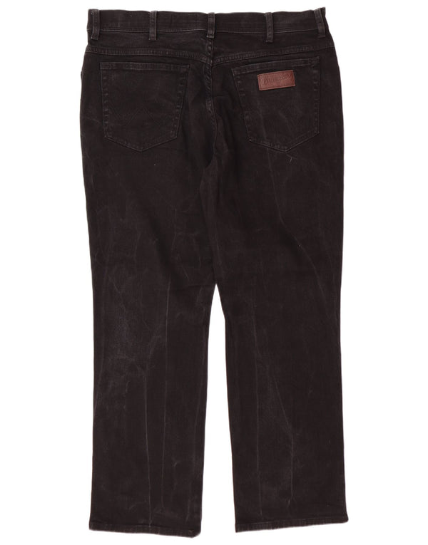 WRANGLER Ανδρικό Texas Stretch Straight Jeans W38 L30 Μαύρο βαμβακερό