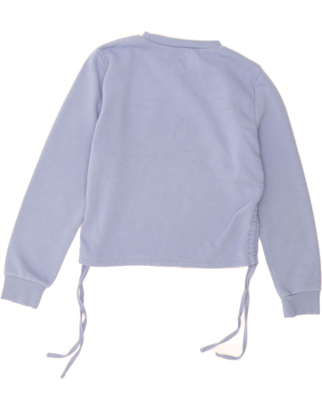 ZARA Womens Crop Sweatshirt Jumper UK 14 Medium Blue Polyester Vintage Zara and Second-Hand Zara from Messina Hembry 