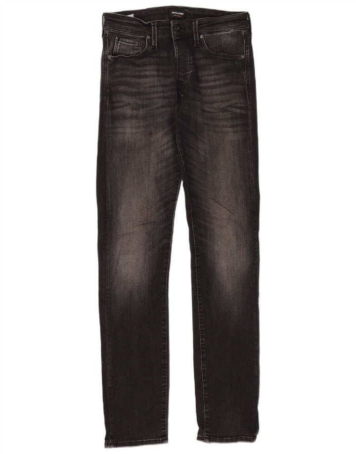 Jack & Jones Ανδρικό Slim Jeans W30 L34 Μαύρο βαμβακερό