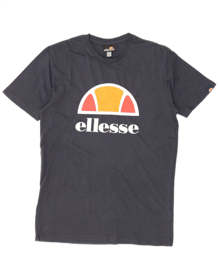 Ellesse Ανδρικό γραφικό T-Shirt Top Small Navy Blue Βαμβακερό