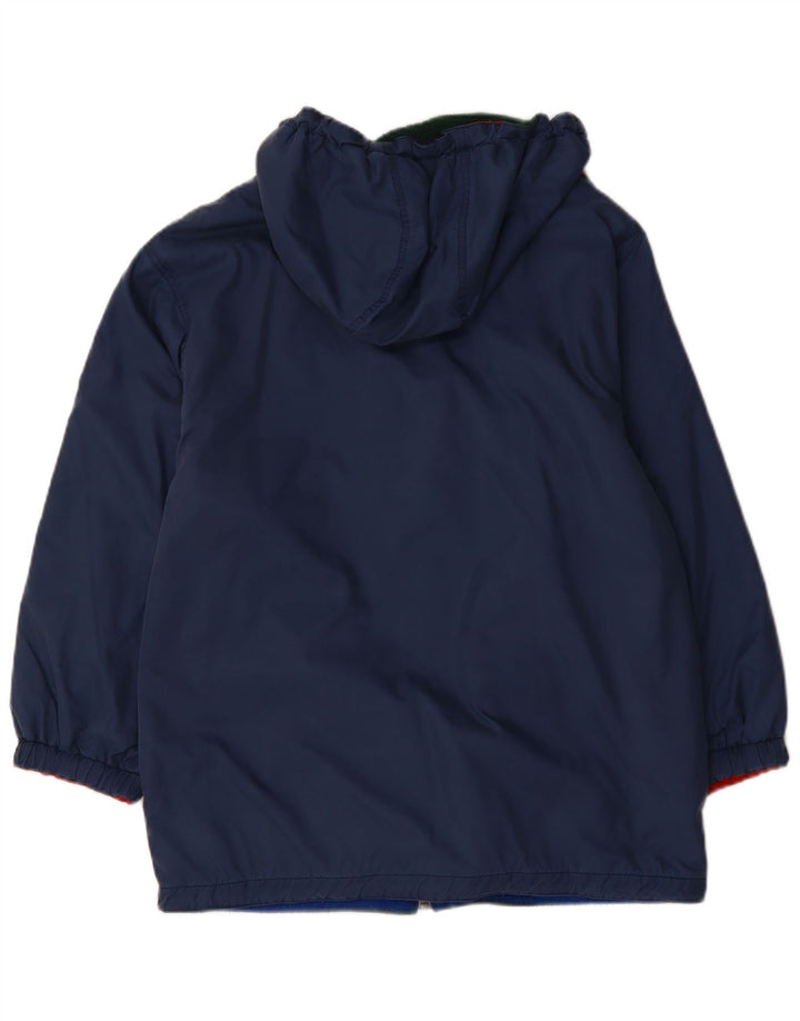 VINTAGE Γυναικείο αναστρέψιμο μπουφάν με κουκούλα UK 12 Medium Navy Blue