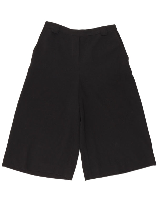 Marks & Spencer Γυναικείο φαρδύ παντελόνι Capri UK 12 Medium W30 L18 Μαύρο