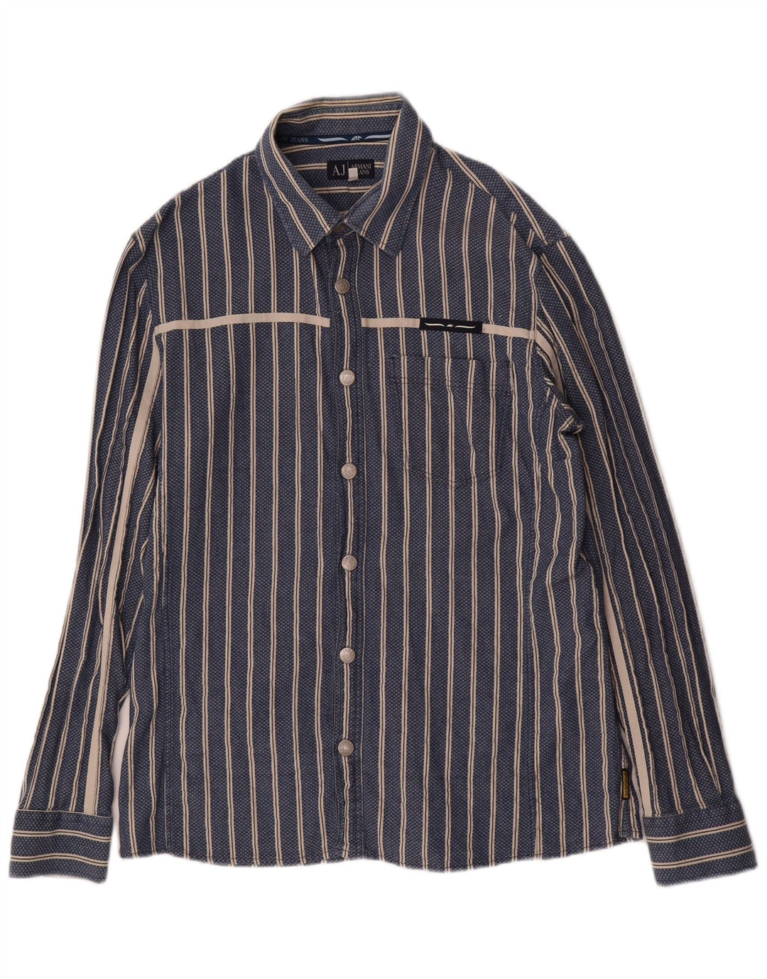 Ανδρικό πουκάμισο ARMANI JEANS 2XL Μπλε ριγέ