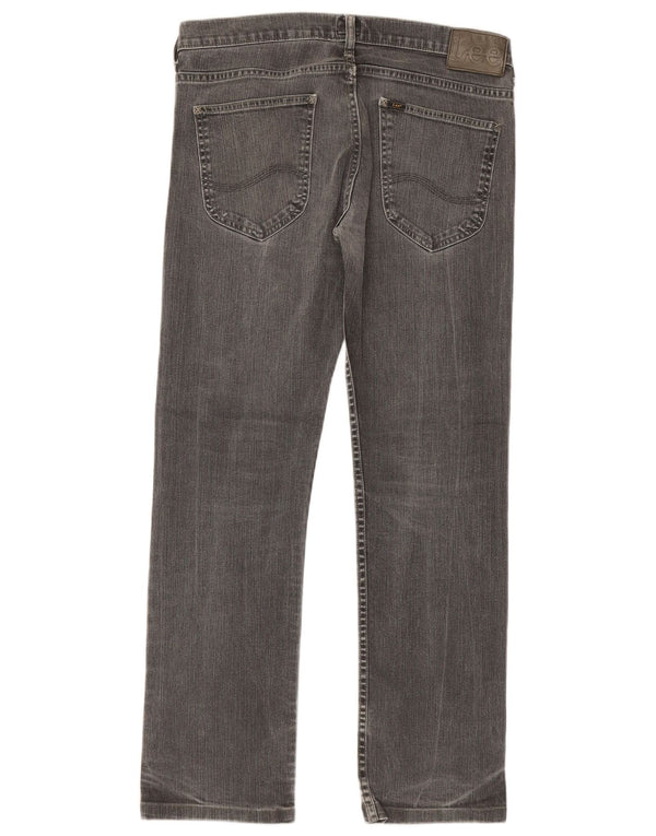 Lee Mens Powell Straight Jeans W34 L30 Γκρι βαμβακερό