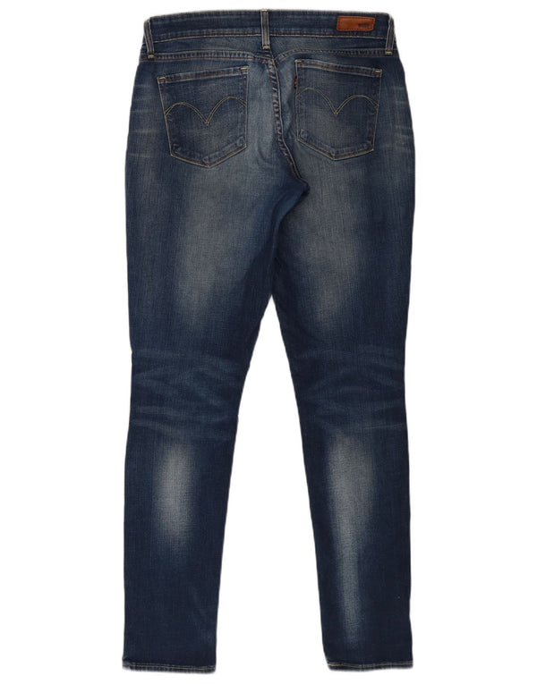 Levi's Womens Demi Curve Distressed Skinny Jeans W27 L28 Navy Blue