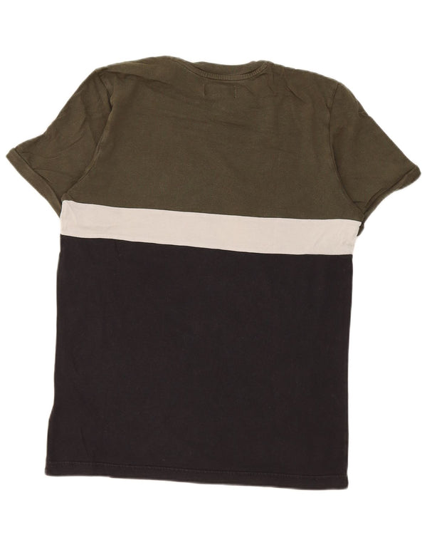 Ανδρικό T-Shirt Adidas Top Small Green Colourblock Βαμβακερό