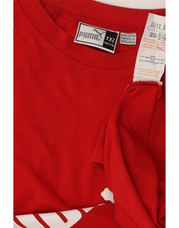 Ανδρικό γραφικό γιλέκο Puma 2XL κόκκινο βαμβακερό