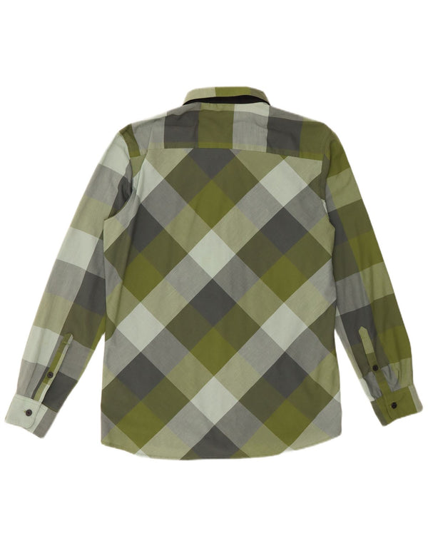 Ανδρικό πουκάμισο Adidas UK 40/42 Μεσαίο Πράσινο Check Polyester