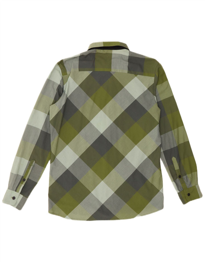 Ανδρικό πουκάμισο Adidas UK 40/42 Μεσαίο Πράσινο Check Polyester