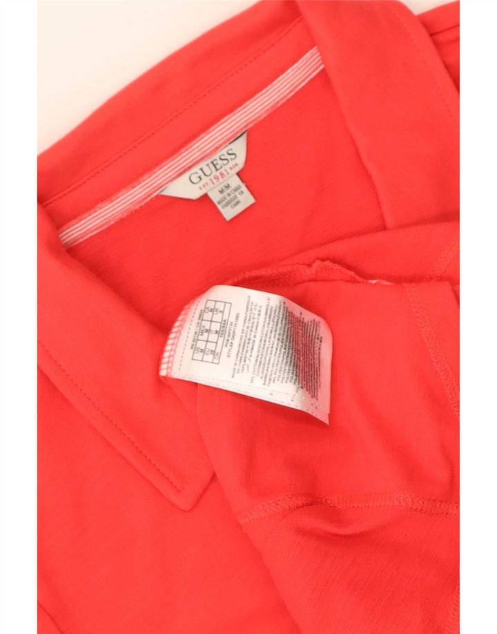 Γυναικείο μπλουζάκι πόλο Guess UK 12 μεσαίο κόκκινο βαμβακερό