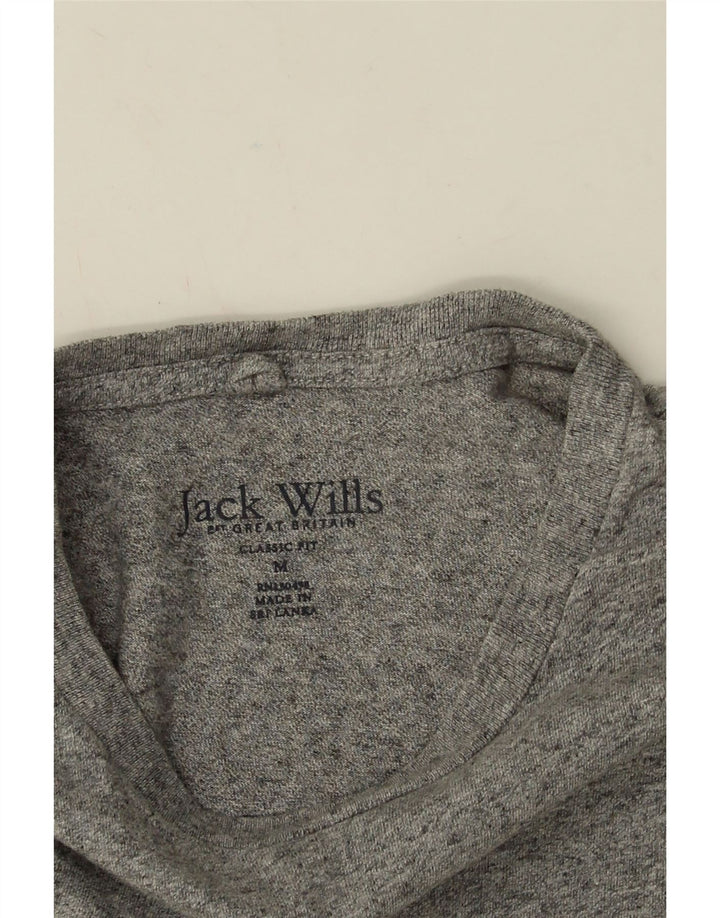 Jack Wills Ανδρικό μπλουζάκι Classic Fit Top Μεσαίο γκρι βαμβακερό